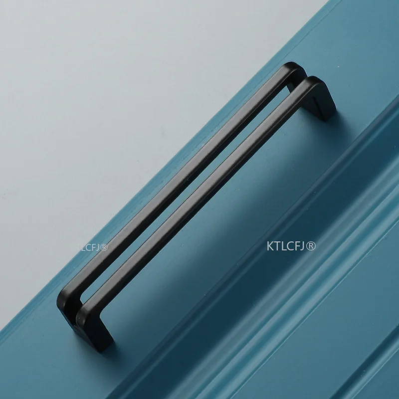 Zinc Alloy Black  Grey Nickle Cupboard Kitchen Handle Drawer Cabinet Knob Modern Wardrobe Furniture Pull Square