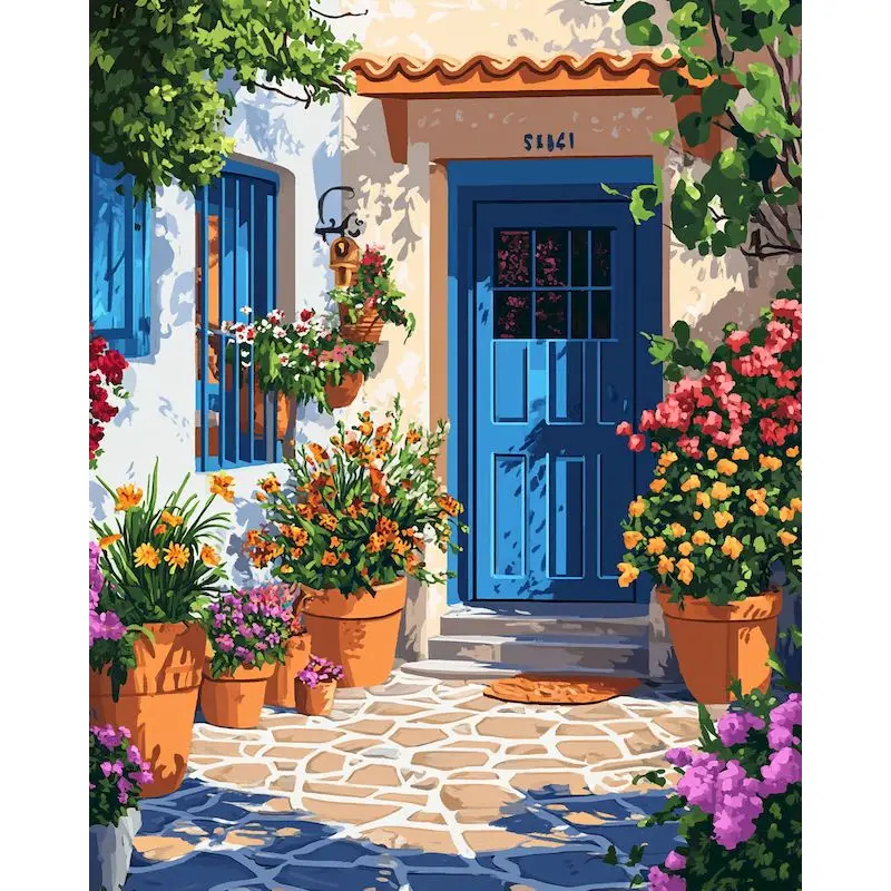 

GATYZTORY Paint By Number Door Drawing On Canvas Hand Painted Painting Art Gift DIY Pictures By Numbers Landscape Kits Home Deco