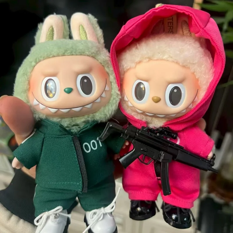 ラビュブ15 17cm グリーン カジュアル スポーツウェアセット 海鮮ゲームシリーズ 参加者衣装 ミニドール服 ファッションドールアクセサリー