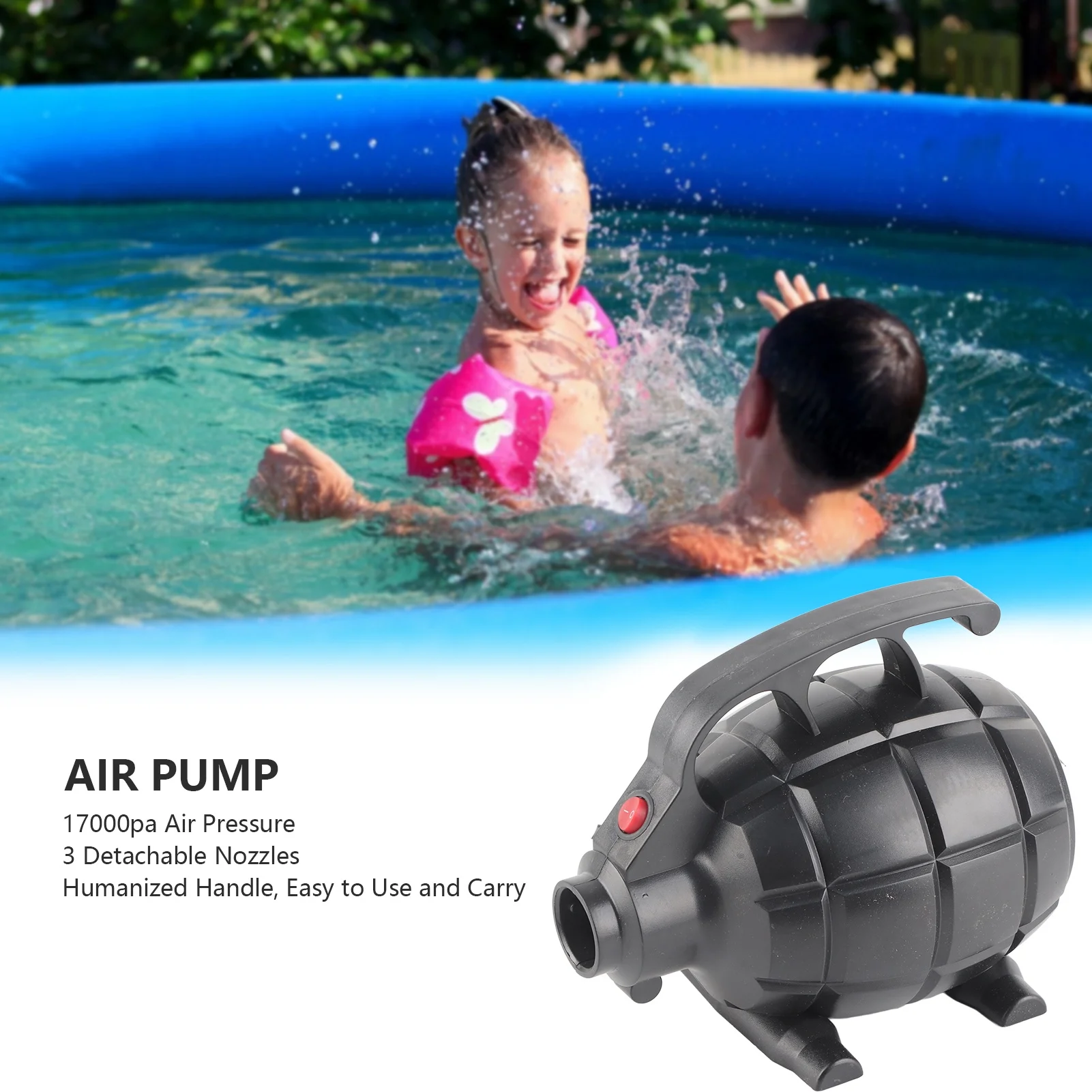 Electric Pump Air Pump Air Pump 17000pa 600W High Pressure HighCapacity Multifunction Electric Pump for Inflatables Air Mattress