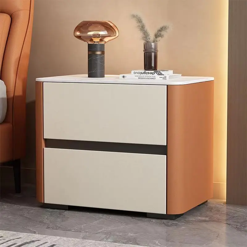 Wood Modern Nightstand Aesthetic Nordic Luxury Trendy Night Stand Drawers Storage Comodini Camera Letto Bedroom Furniture