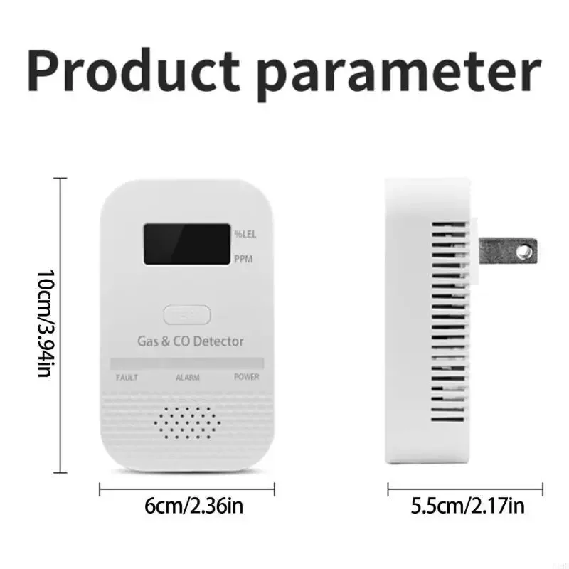 نظام إنذار تسرب الغاز ذو الاستجابة الفورية مع وظيفة تخزين الذاكرة بشاشة LED مناسبة للغرف المتعددة 896C #5
