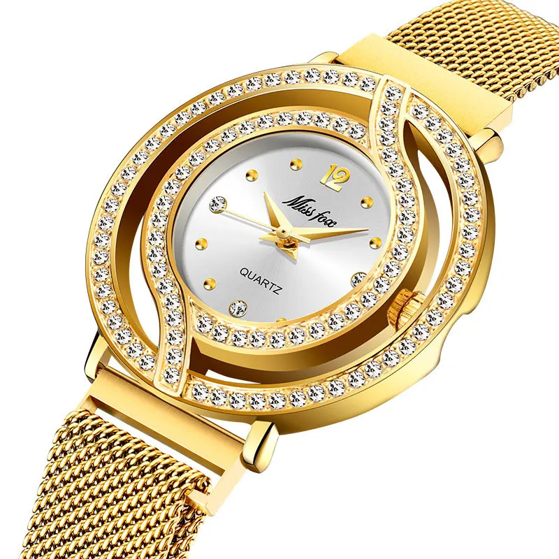 Popular China ladies quartz watch nice steel Strap water proof analog display Simple casual hand watch