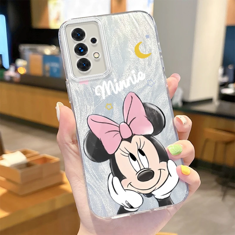 Disney Winnie Glitter Case for Samsung Galaxy S24 S23 Ultra Plus S21 FE A73 A72 A71 A54 A53 A52 A51 A50 A34 A33 A32 4G 5G Cover