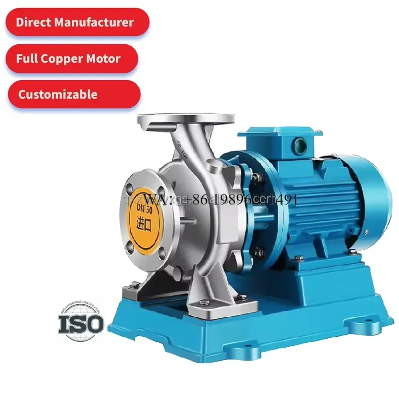 Wmwmnu for 3 Inch 80m Head Centrifugal High Pressure Inline Single Stage Stainless Steel Cast Iron Clean Water Circulation