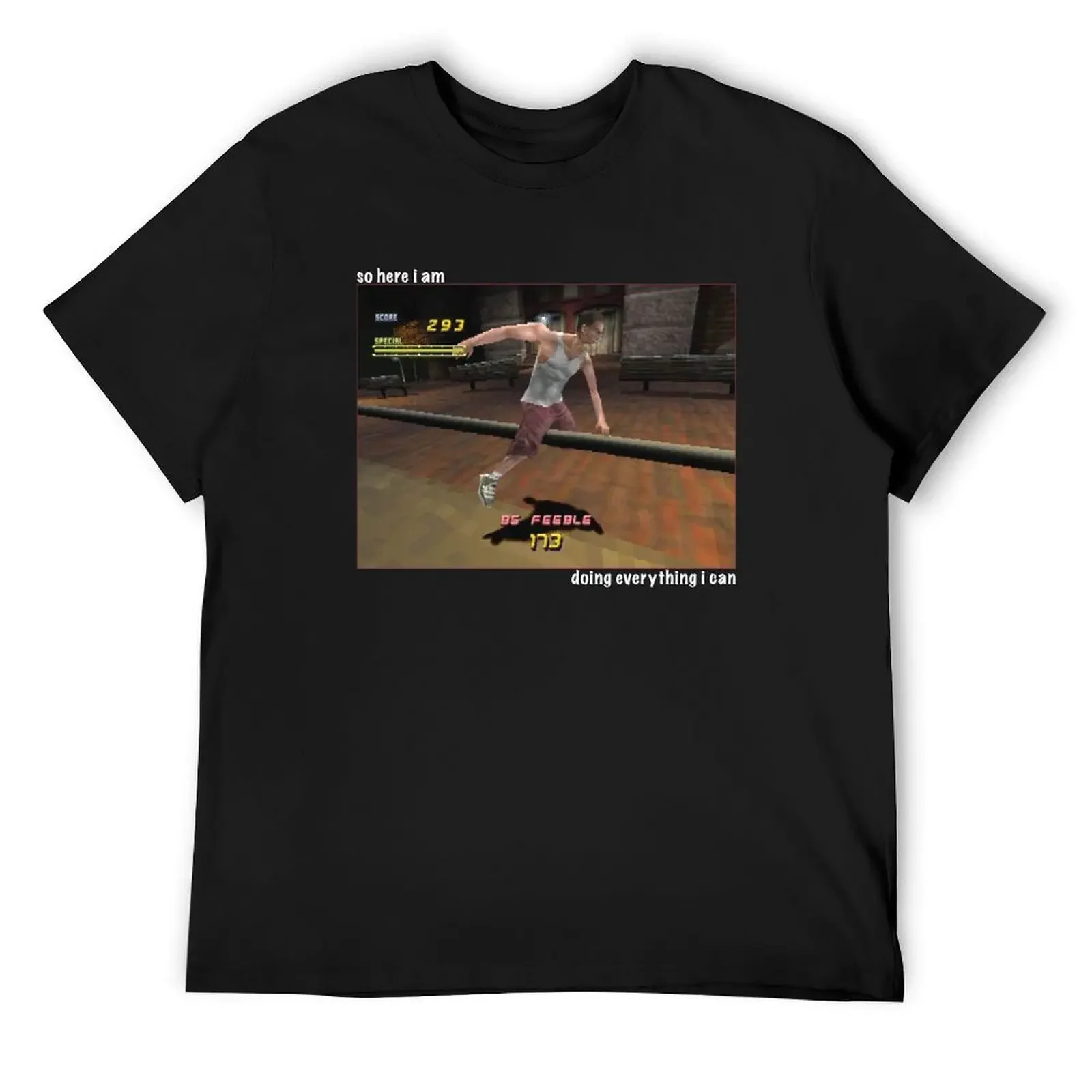 

Doing Everything I Can T-Shirt for a boy kawaii clothes vintage Men's t-shirt