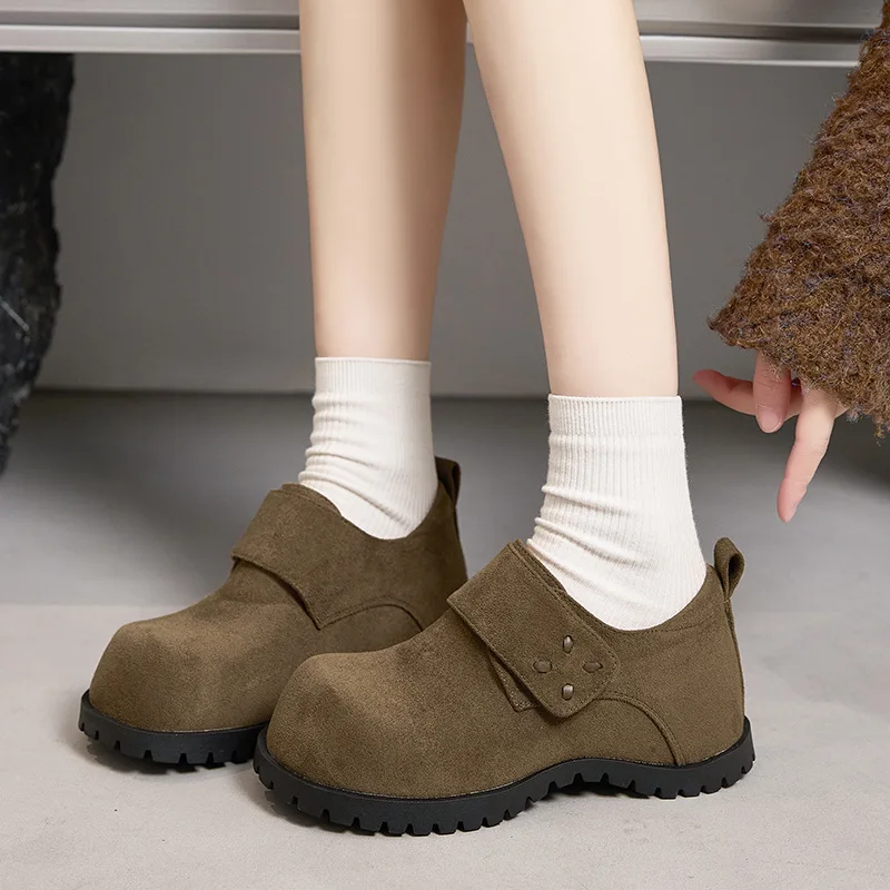 

Fashion Women's Shoes Retro Luxury Leather Platform Loafers for Woman Comfort Vacation Casual Shoes Designer Shoes Zapatos Mujer