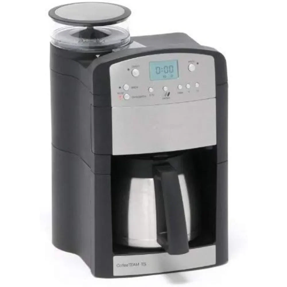 eam TS 10-Cup Digital Coffeemaker with Conical Burr Grinder and Thermal Carafe