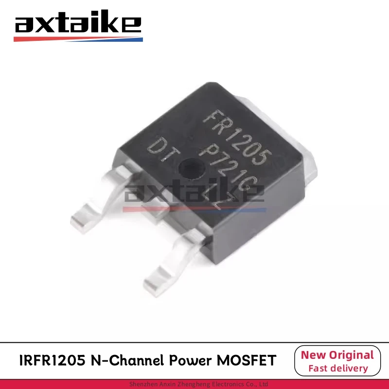 10PCS IRFR1205 FR1205 TO-252 IRFR1205TRPBF DPAK IRFR1205PBF 55V 44A 107W SMD N-Channel Power MOSFET Transistor