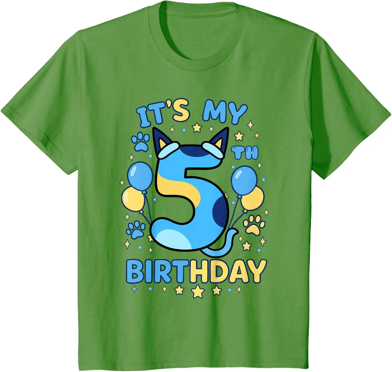 5. Geburtstag Junge Blaues Hundemotiv Party Cooles 5-Jährigen-T-Shirt Sommer Lässiges Kinder-T-Shirt Grafik-T-Shirt Camiseta Streetwear – Detail 6