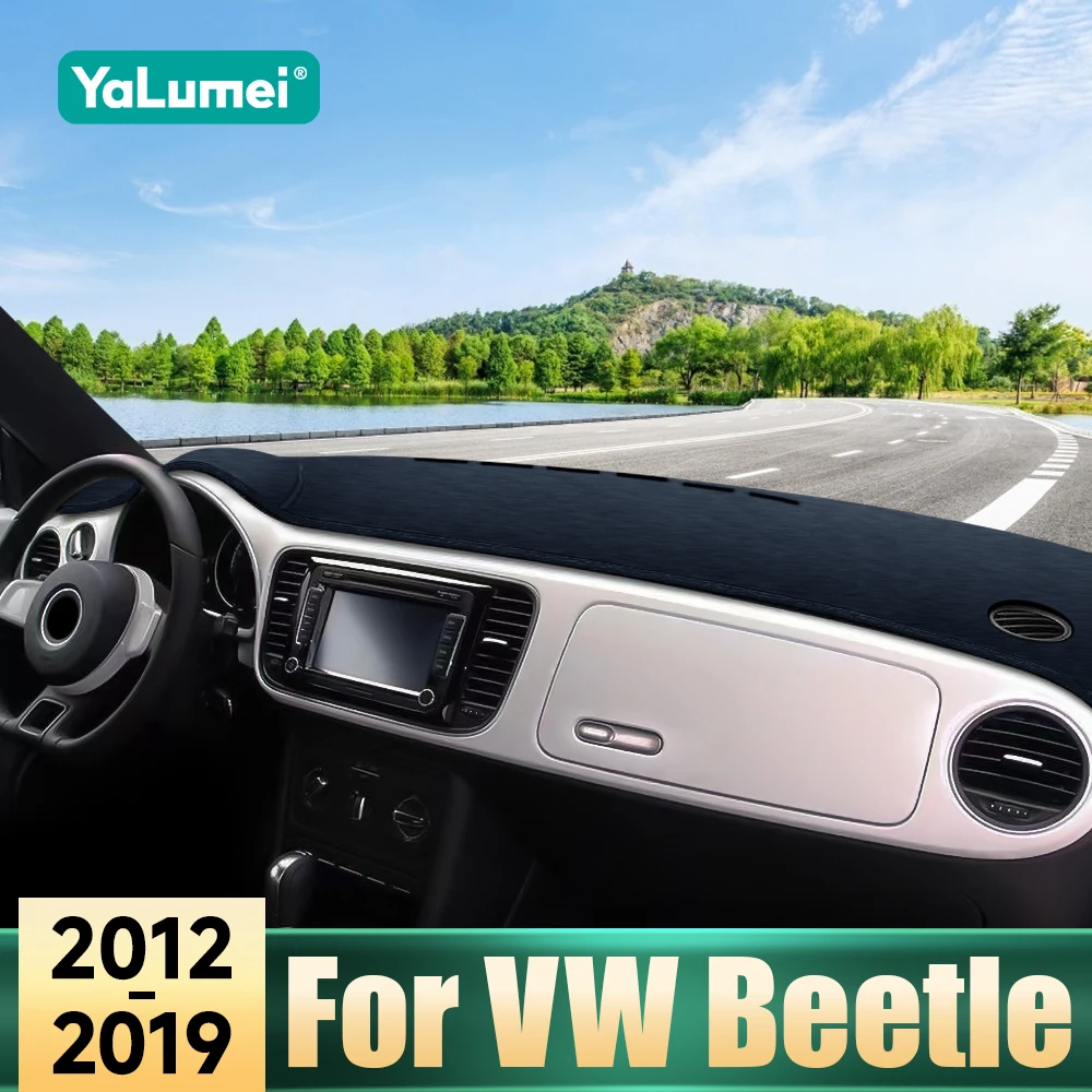 

Для Volkswagen VW New Beetle 2012 2013 2014 2015 2016 2017 2018 2019 автомобильные противоультрафиолетовые накладки на приборную панель, коврики от солнца, избегайте света, чехол