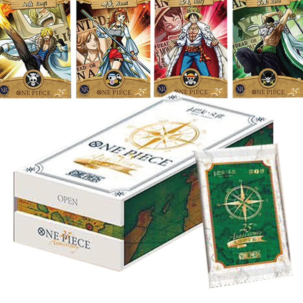 

Newest One Piece Collection Cards 25th Anniversary Series Monkey D.Luffy Rare Limited Edition Commemorative Edition Cards Gift