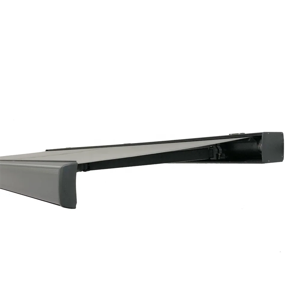 Aluminum Frame Chain Arm Electric Outdoor Full Cassette Retractable Folded Arm Awnings Metal Frame