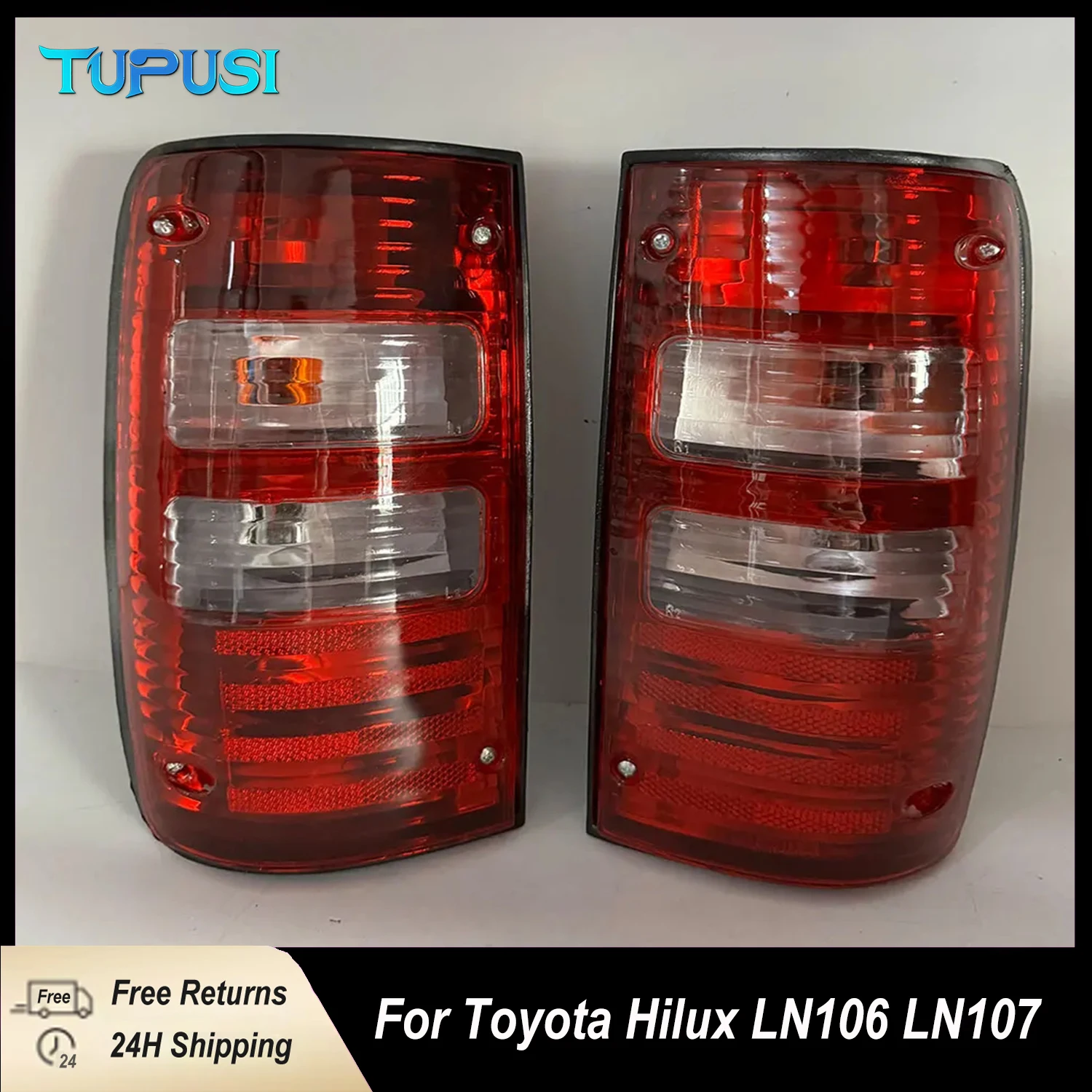

2PCS Rear Tail Light Assembly Signal Lamp for Toyota Hilux SR5 LN85 MK3 LN106 LN107 crystal 1989-1995 81550-89163 81560-89163
