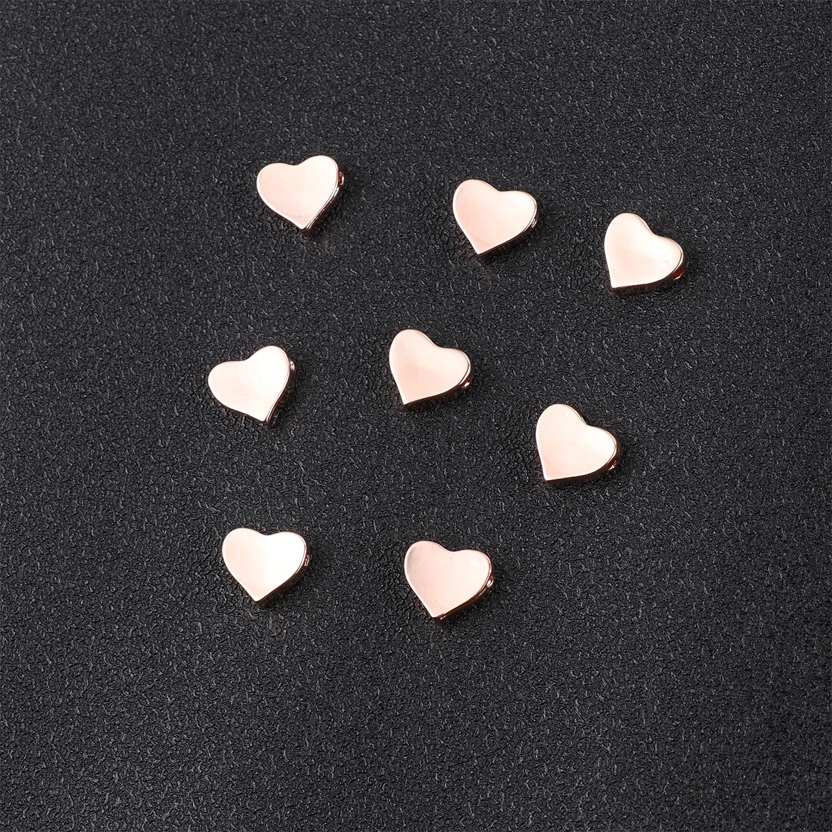 

20pcs Alloy DIY Pendant Accessories Materials Heart Jewelry Pendant for Necklace Bracelet (Rose Gold)