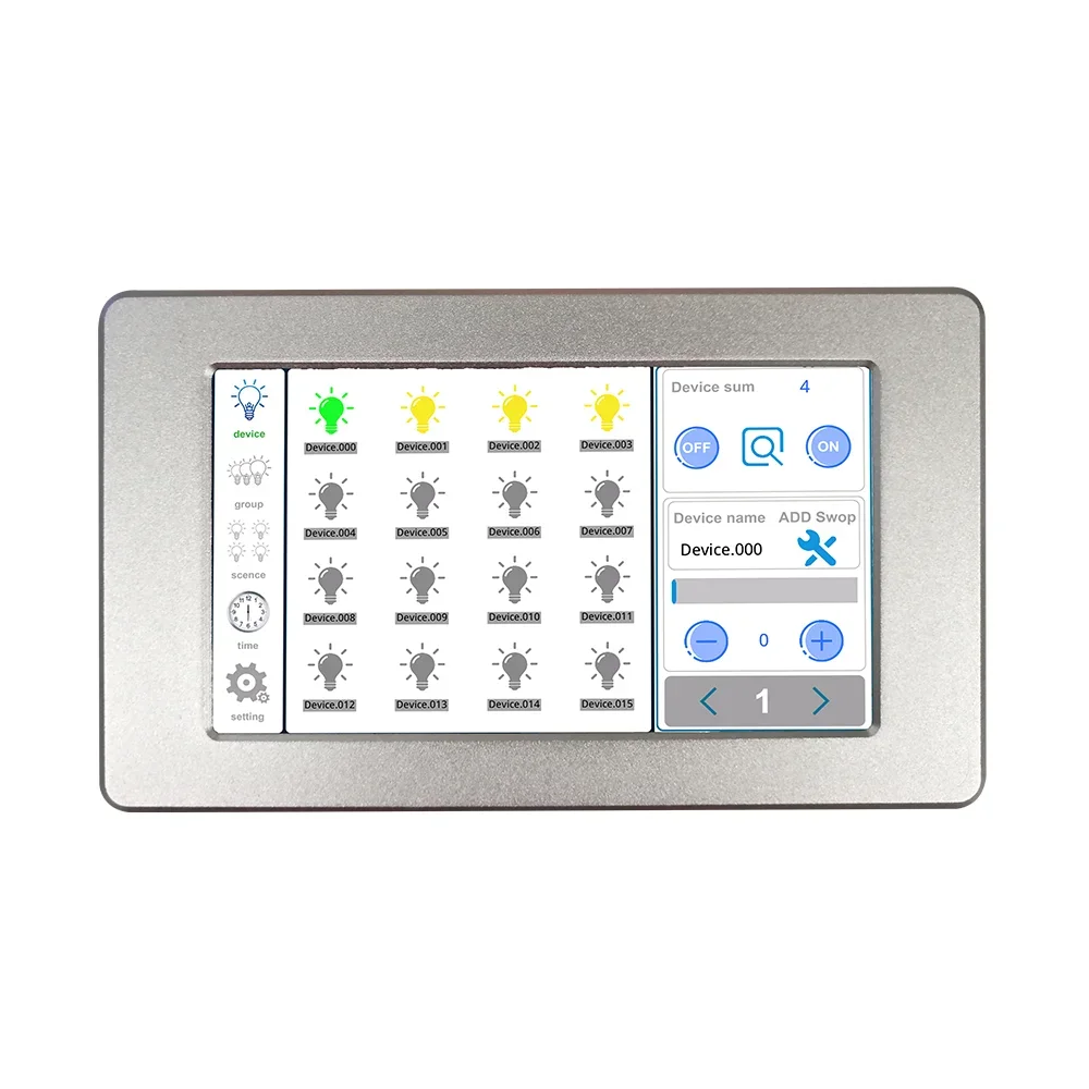 Lights Controller Management System Dali Master Dimmers DALI Touch Screen Panel Controller for DALI Lighting Equipment