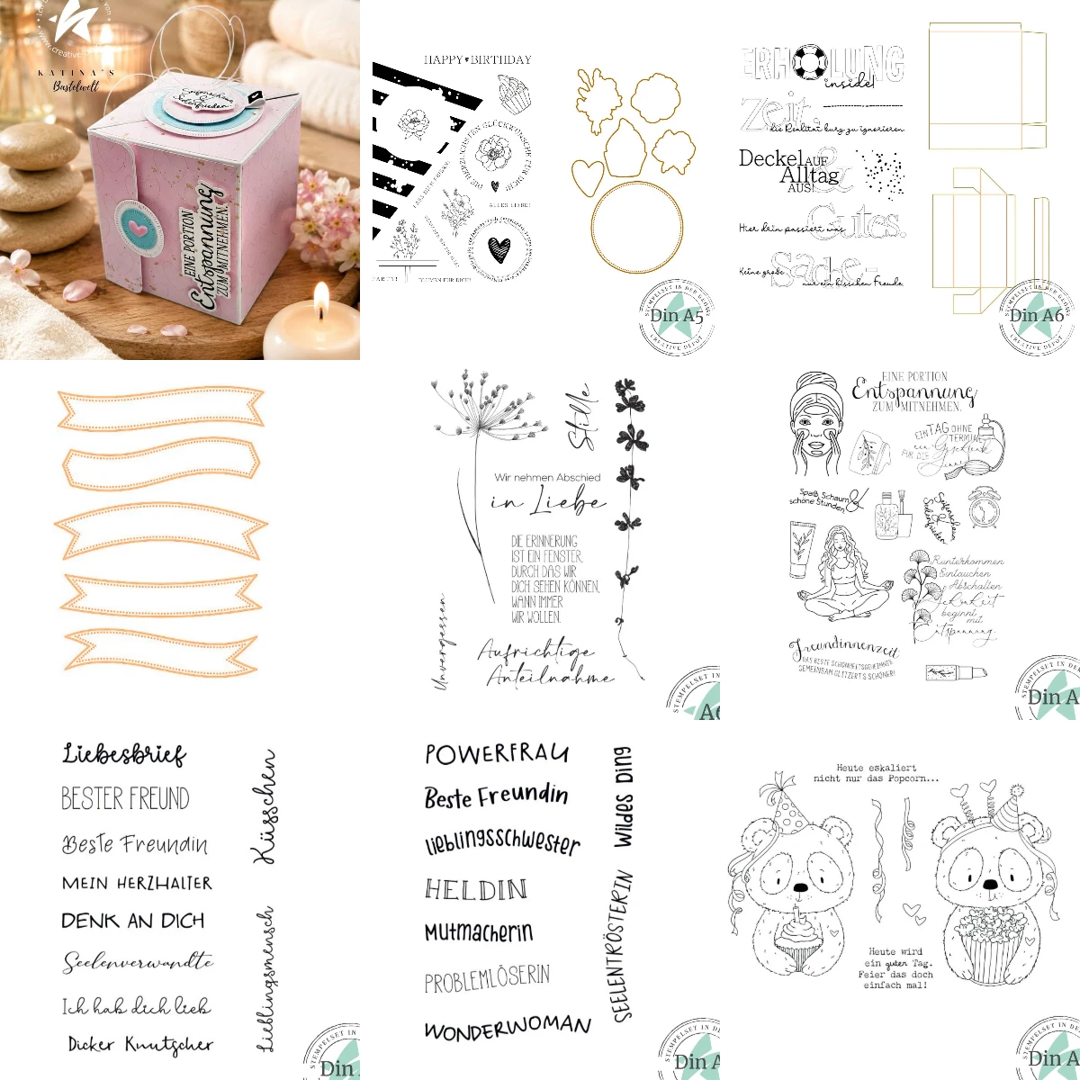 Conjunto - Novos Cortadores de Metal Wimpel Happy Birthday para Artesanato DIY, Scrapbooking, Álbum de Fotos, Decoração Artesanal