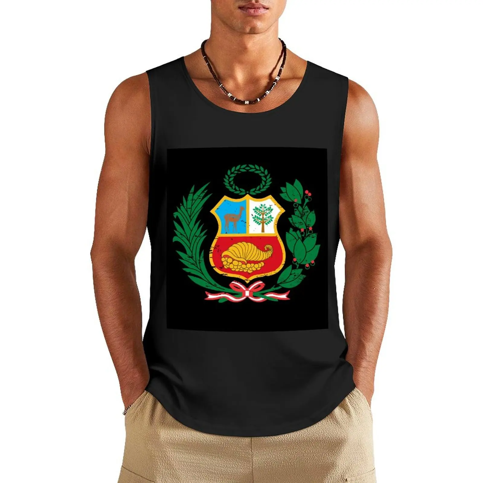 

Peru Shirt - Peruvian Coat of Arms Shirt - Men Women Kids Jersey Tank Top cute tops Muscle fit sleeveless vests