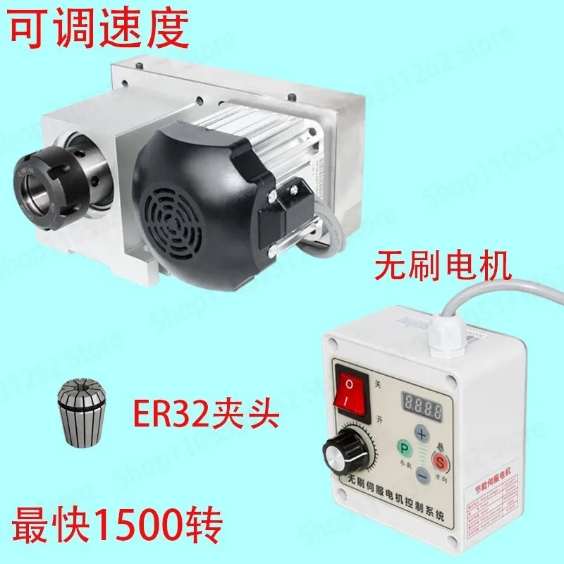 4th Axis Rotary Table for CNC  A-Axis with ER32 Collet Hollow Shaft CNC Indexing Head for Milling Engraving