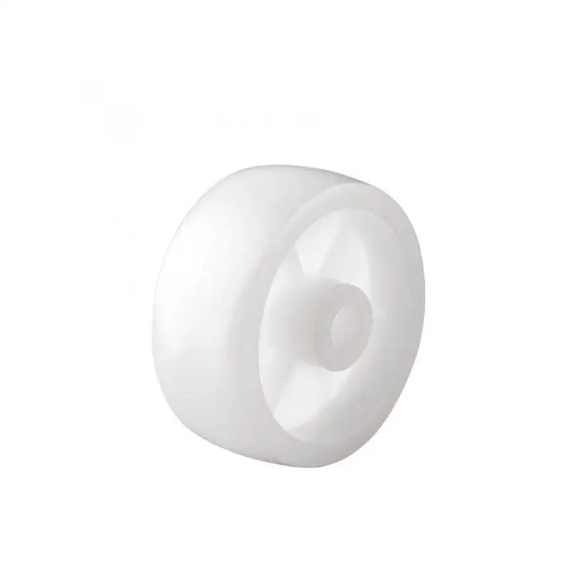 (5 Packs) 1.5 Inch White Pp Single Wheel Diameter 40 Plastic Wear Resistant Nylon Caster Furniture