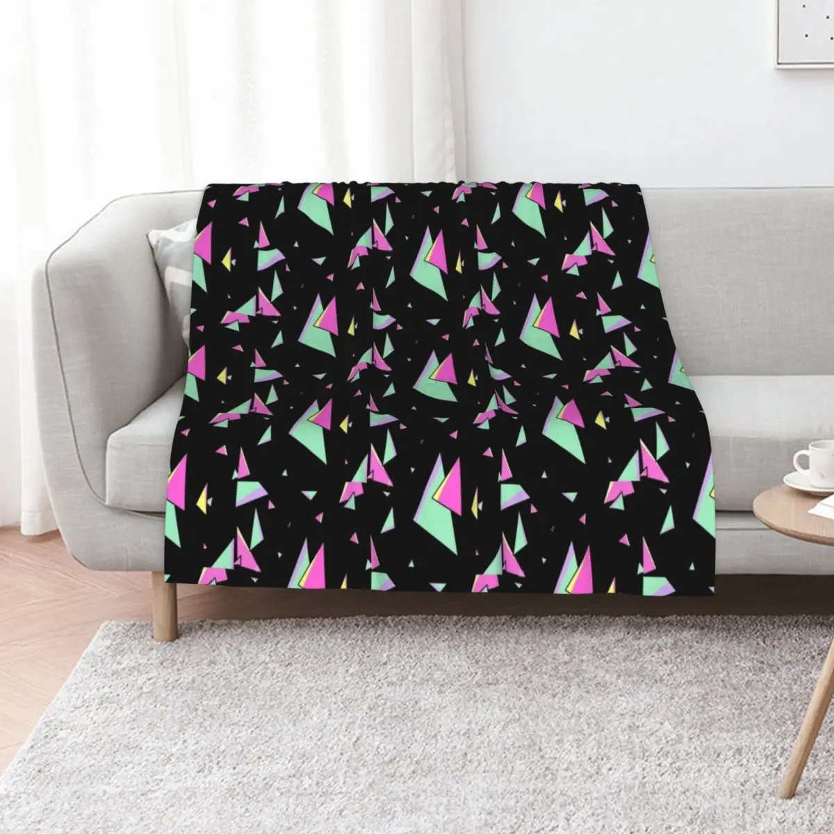 

Promare Triangle Fire Aesthetic Throw Blanket Large Hairy Furrys Thins Blankets