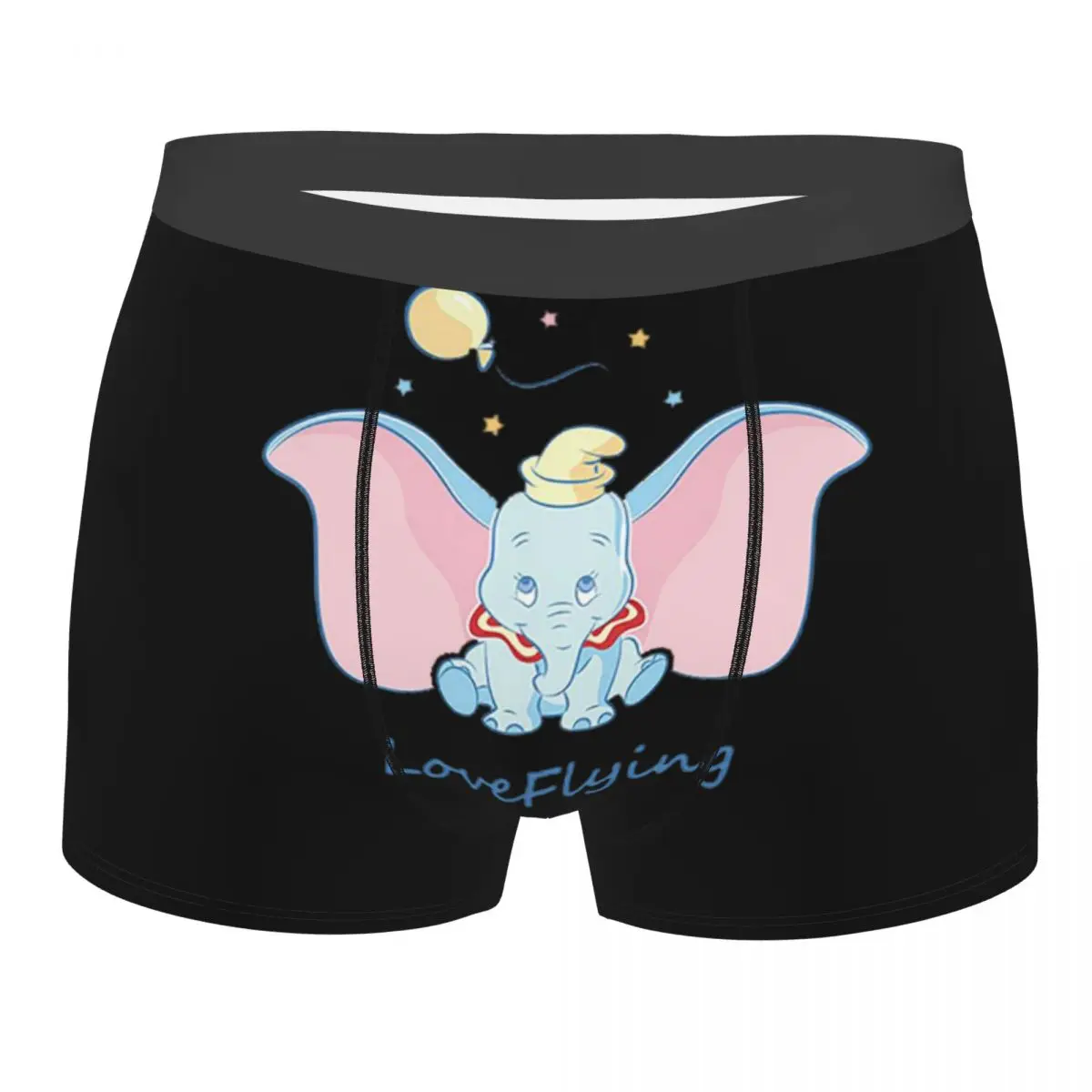 

Custom Male Novelty Dumbo Love Flying Underwear Cartoon Boxer Briefs Stretch Shorts Panties Underpants