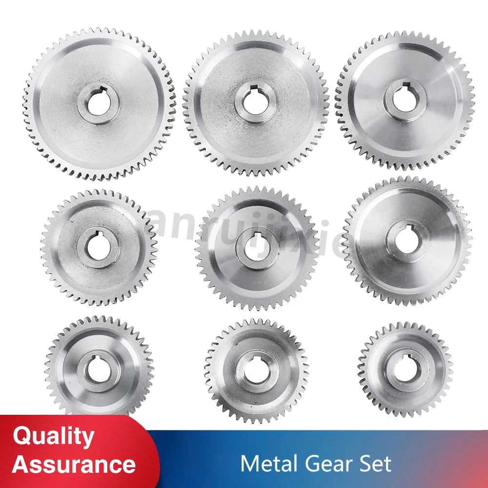 9pcs  Imperial&Metric Metal Gears Set SIEG C1&M1&Grizzly M1015&G0937&Compact 7 Lathe Gears