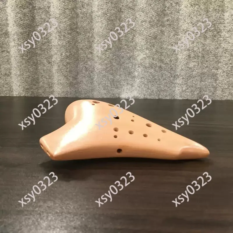Picture 4: Double Tube Clay Ocarina Alto AC Tone Purple Sand Wind Instrument for Adult Beginner Performance
