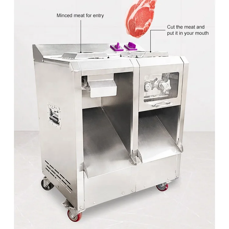 ماكينة تقطيع اللحوم الكهربائية التجارية بوزن 400 كجم/ساعة لتجهيز اللحوم في المطاعم والمزرعة
