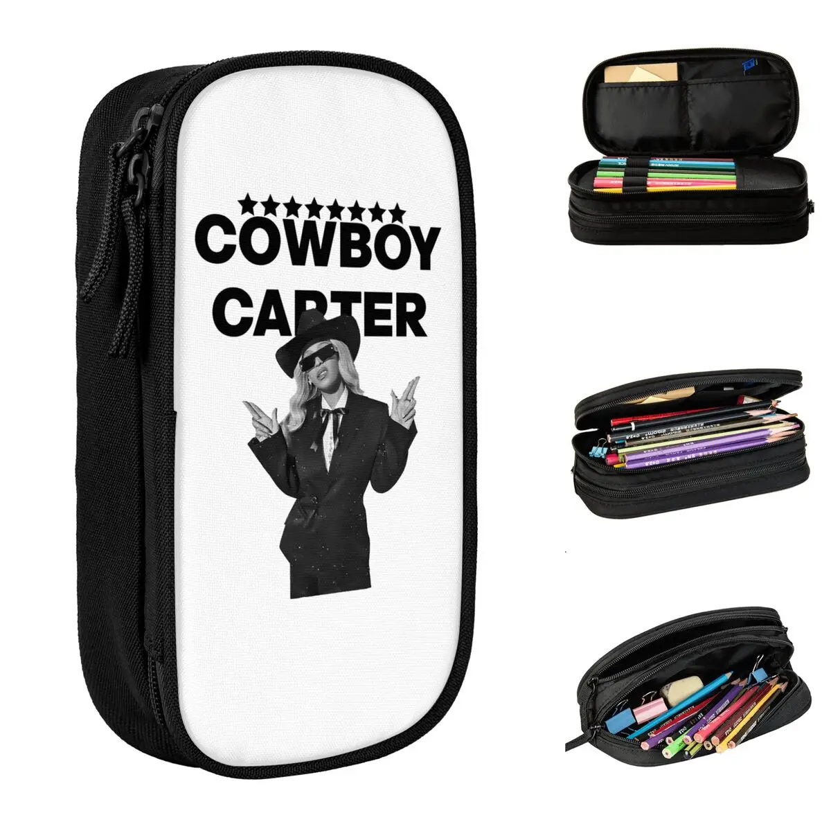 2024 Cowboy Carter New Album Beyonce Accessories Pencil Case Large-capacity School Accessories queen Pencil Case Stationery