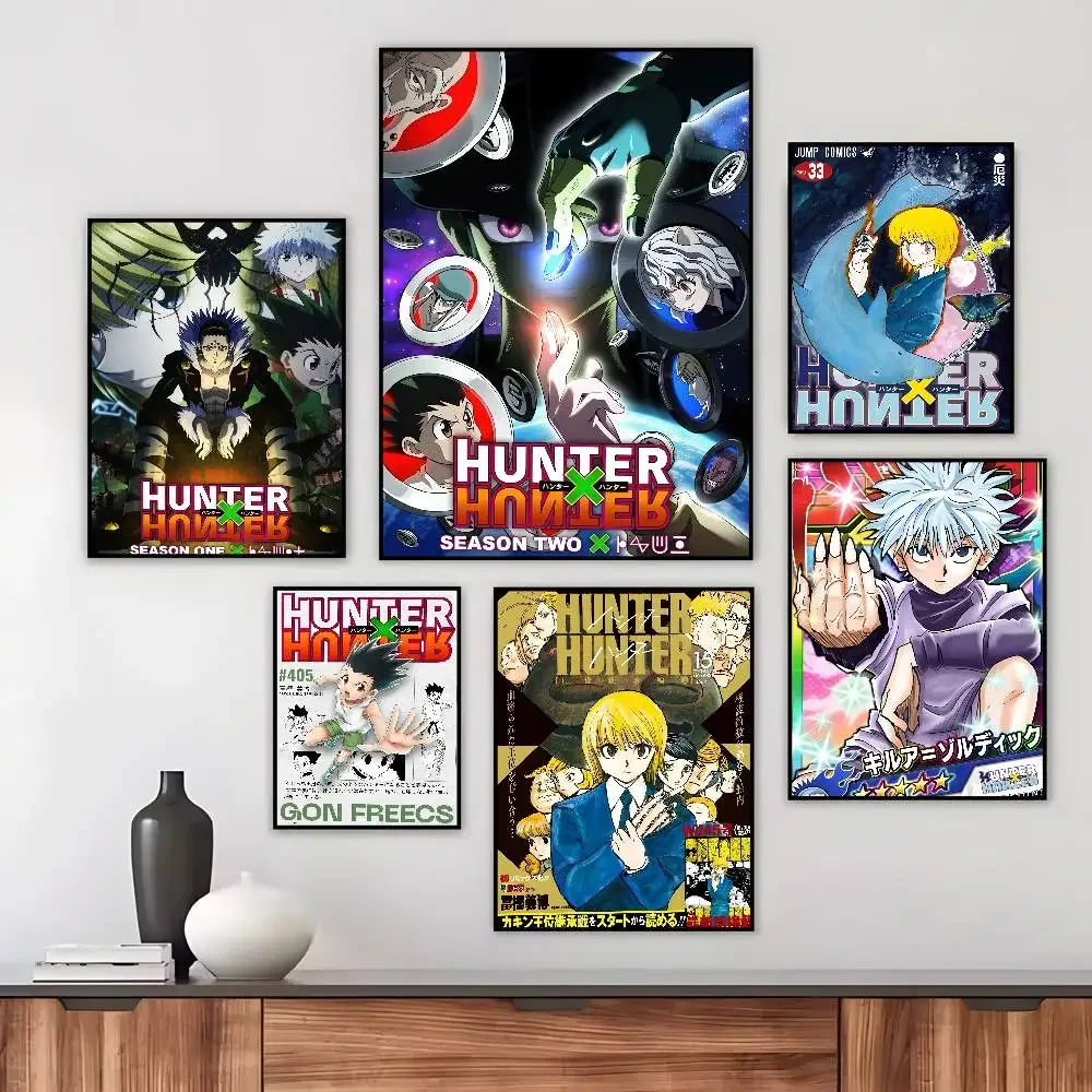 Pop Hot Japan Anime H-H-HunterES Poster Art HD Canvas Advanced Aesthetic Printing Paper Wall Art for Living Room Home Decor