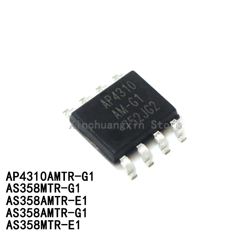 10PCS AP4310AMTR-G1 AP4310AM AS358M AS358AMTR-E1 AS358AM SOP-8 Operational Amplifier Chip