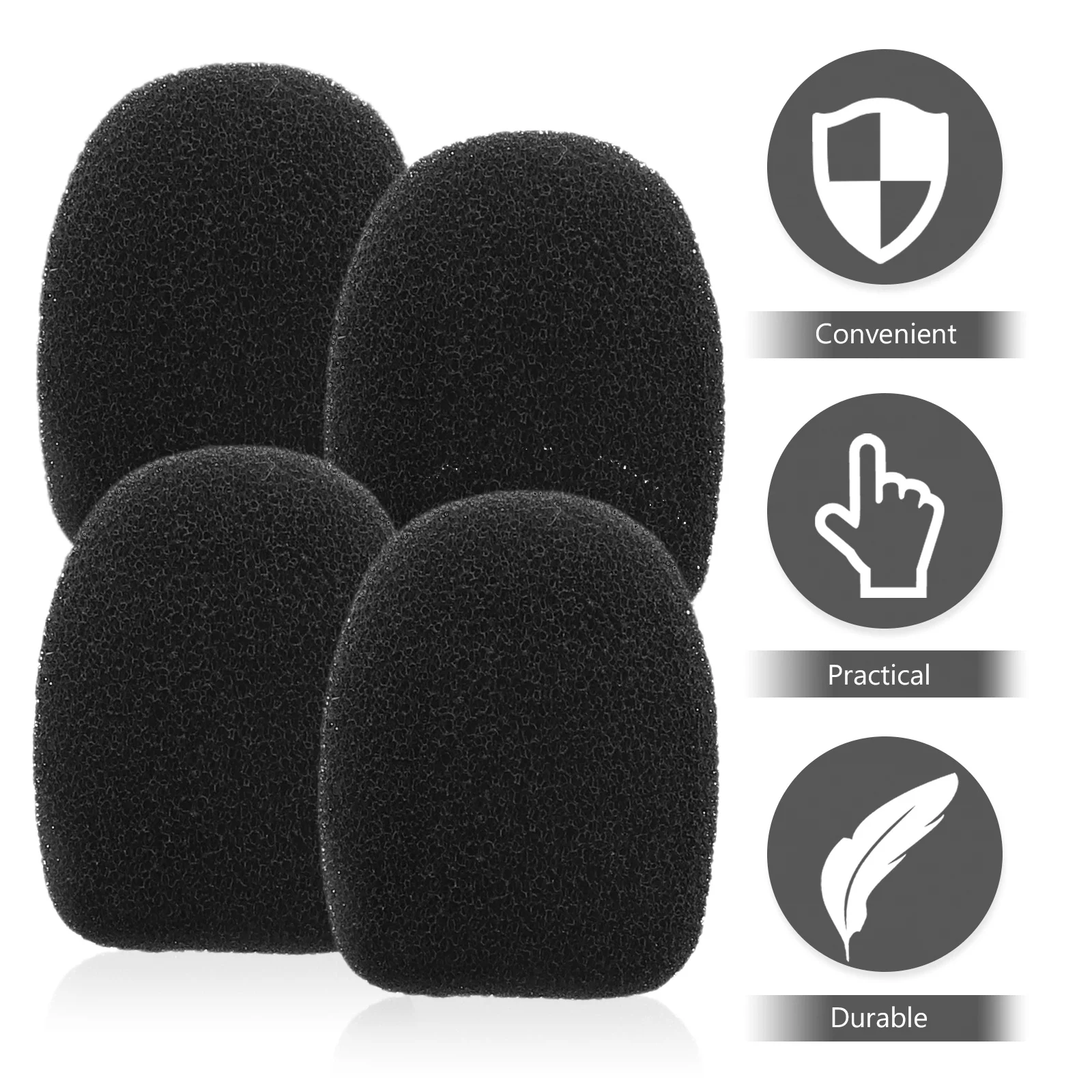 6 قطع من أغطية الزجاج الأمامي للميكروفون الرغوي الصغير، واقي ميكروفون متين من Lavalier، ضوضاء سماعة الرأس #6