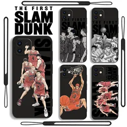 Japan Anime Slam Dunk Case For Samsung Galaxy S24 S23 S22 S21 S20 S10 Note 20 10 Lite Ultra Plus FE 4G 5G Cover With Hand Strap