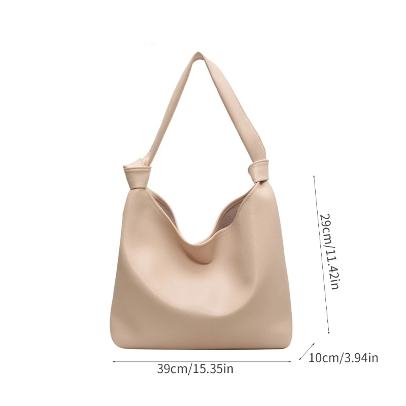 Women Soft Tote Bag with Adjustable Shoulder Strap Casual Handbag Stylish Bag Solid Color Bag for Daily Use for Girls