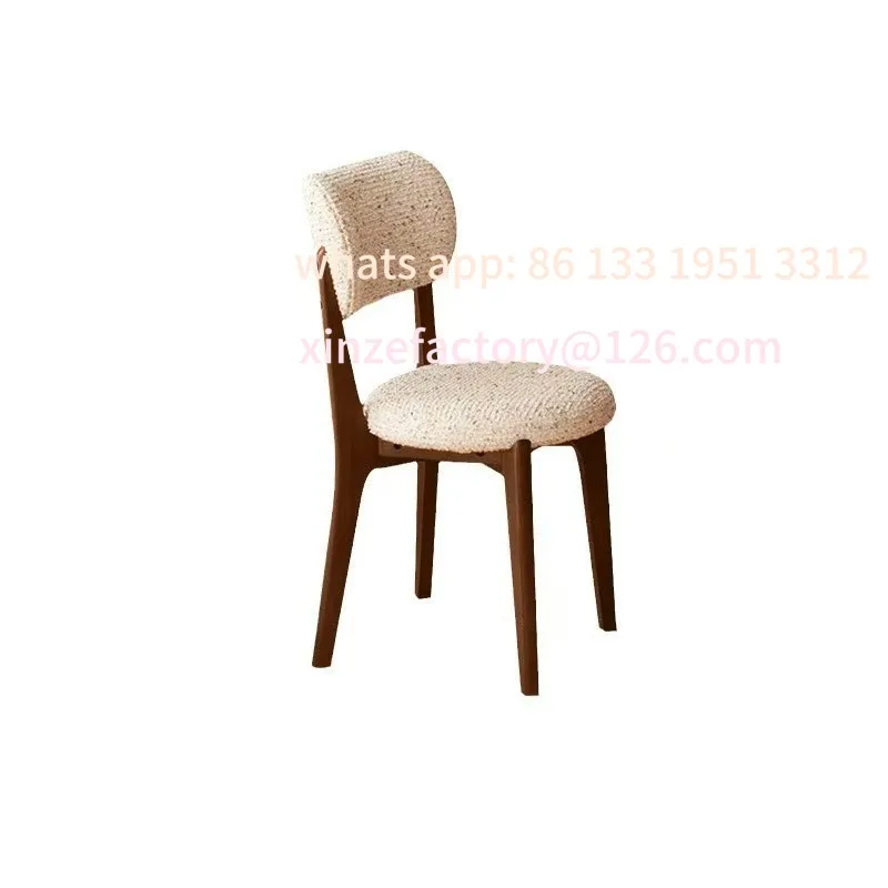 

Solid wood home retro light luxury lily chair back modern simple dining cafe restaurant makeup