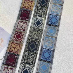 10 Yards/lot Ethnic Style Webbing Woven Jacquard Ribbon Paisley Pattern For Garment Accessories LS-2211 Width 5 CM