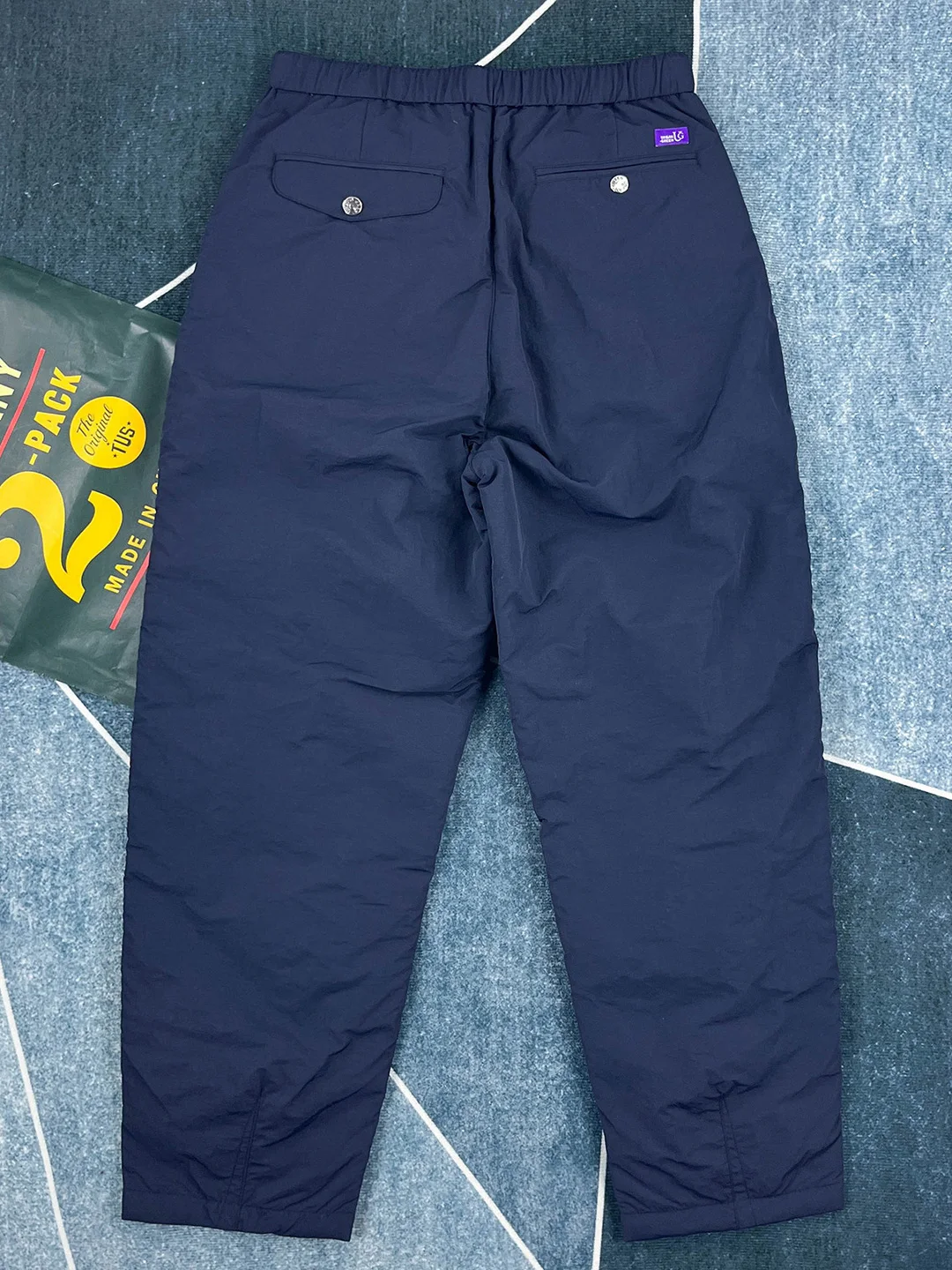 

Thickened Casual Pants Men's Loose Straight Micro Cone Outdoor Warm Winter Self-Heating Cotton Trousers Purple Label