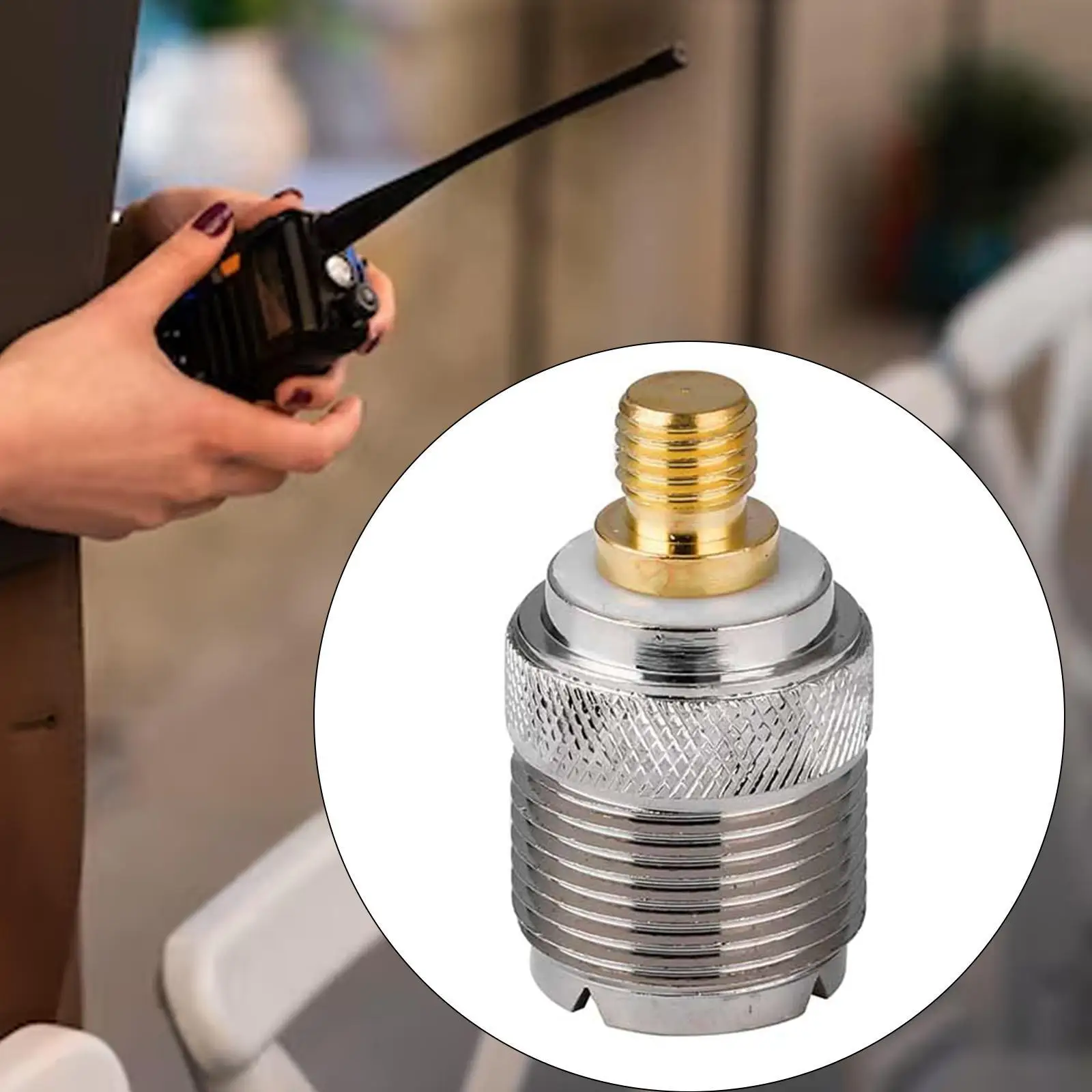 UHF Female Coaxial Connector High Performance Compact Replaces Auto Modification SO239 to M6 Adapter RF Coax Connector Adapter