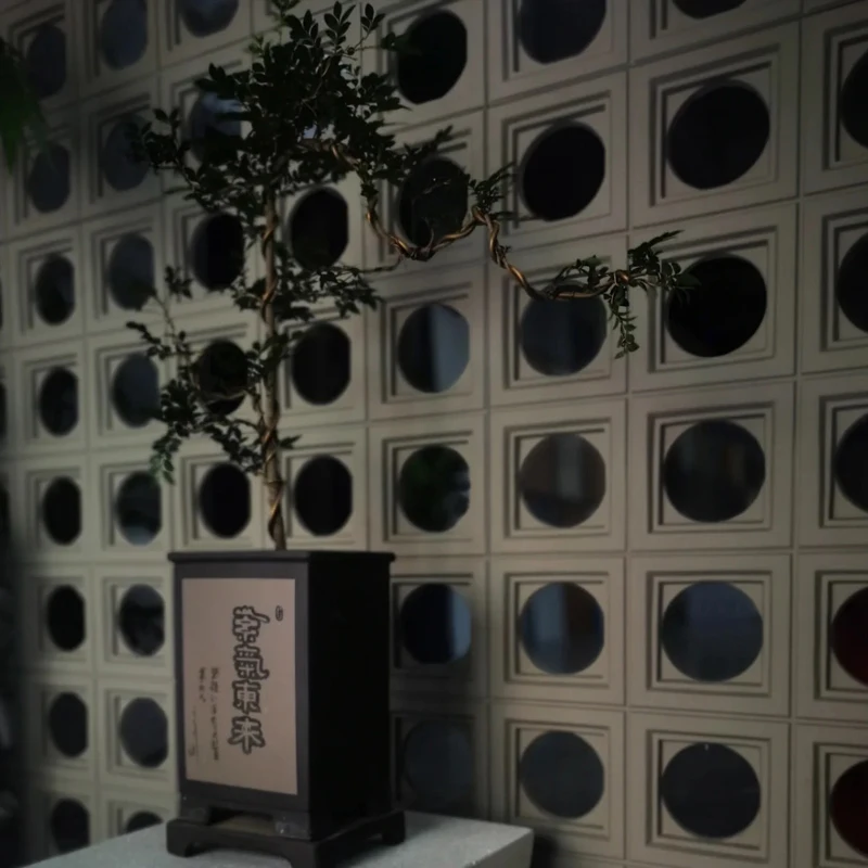 

Professional PU Geometry Stone Wall Panel PU 3D Round Shape Hollow Wall Decoration Board