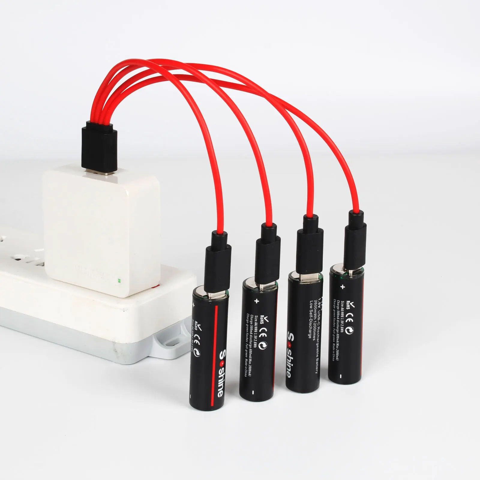 Soshine USB 1.5V 2600mWh Li-Ion AA Rechargeable Battery