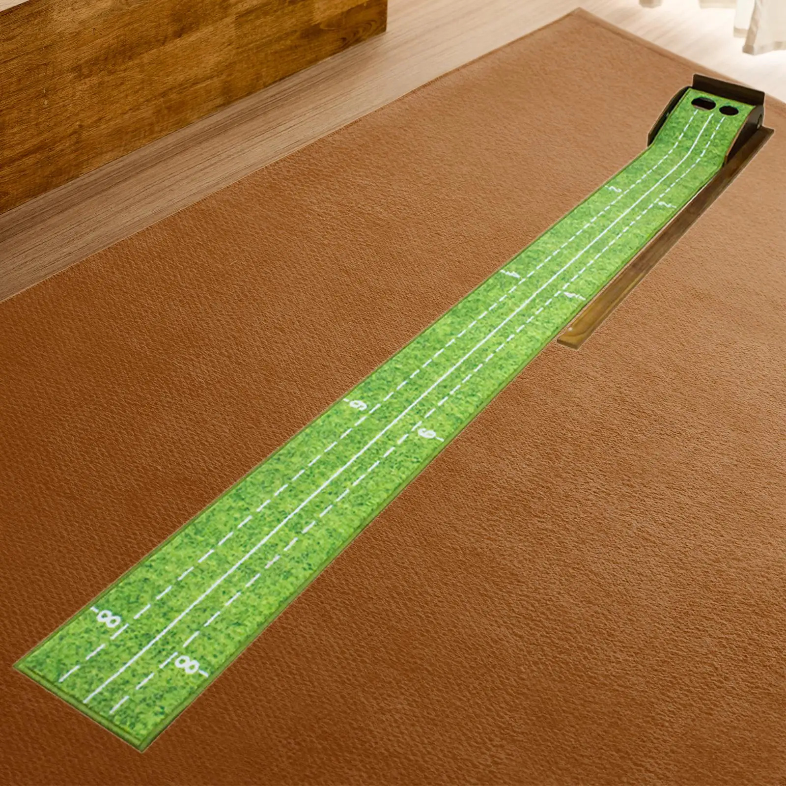 

Golf Putting Green Mat Portable Beginners Game with Auto Ball Return Golf