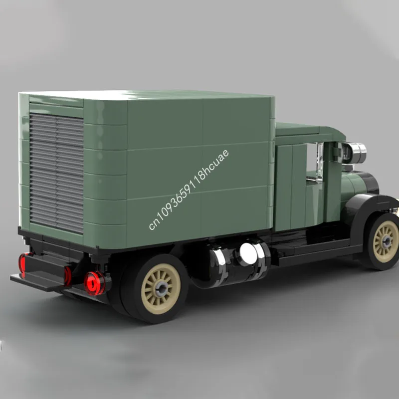 404 Stück MOC Vintage Truck modular breit klassisches Modell Bausteine Ziegel Architektur Handwerk Spielzeug Weihnachtsgeschenke
