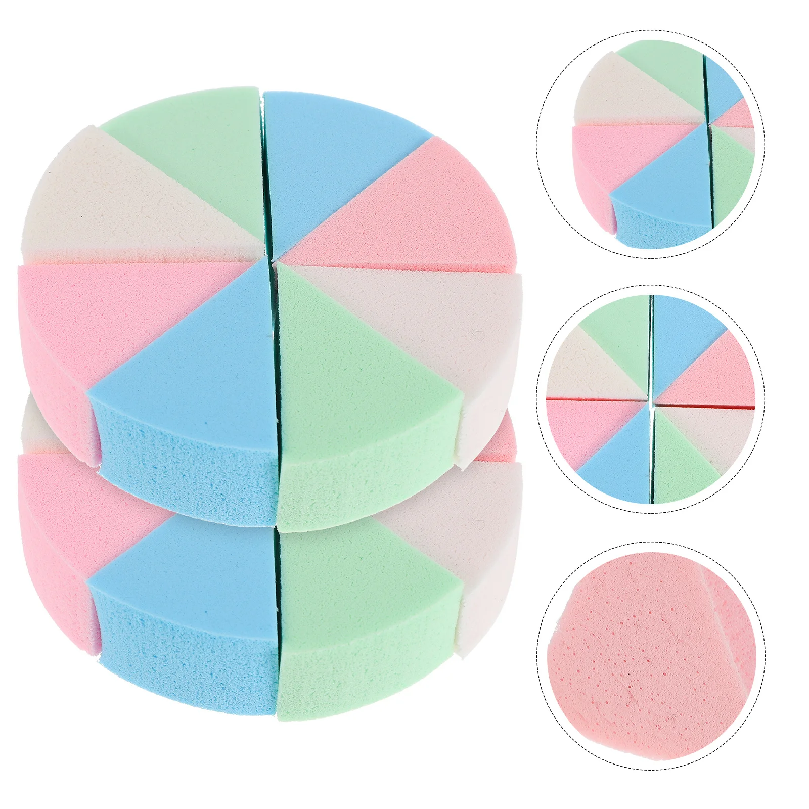 2Sets Makeup Sponge Wedge High-Quality Latex Foundation Blender Sponge for Flawless Application Daily Use Makeup Tools Women