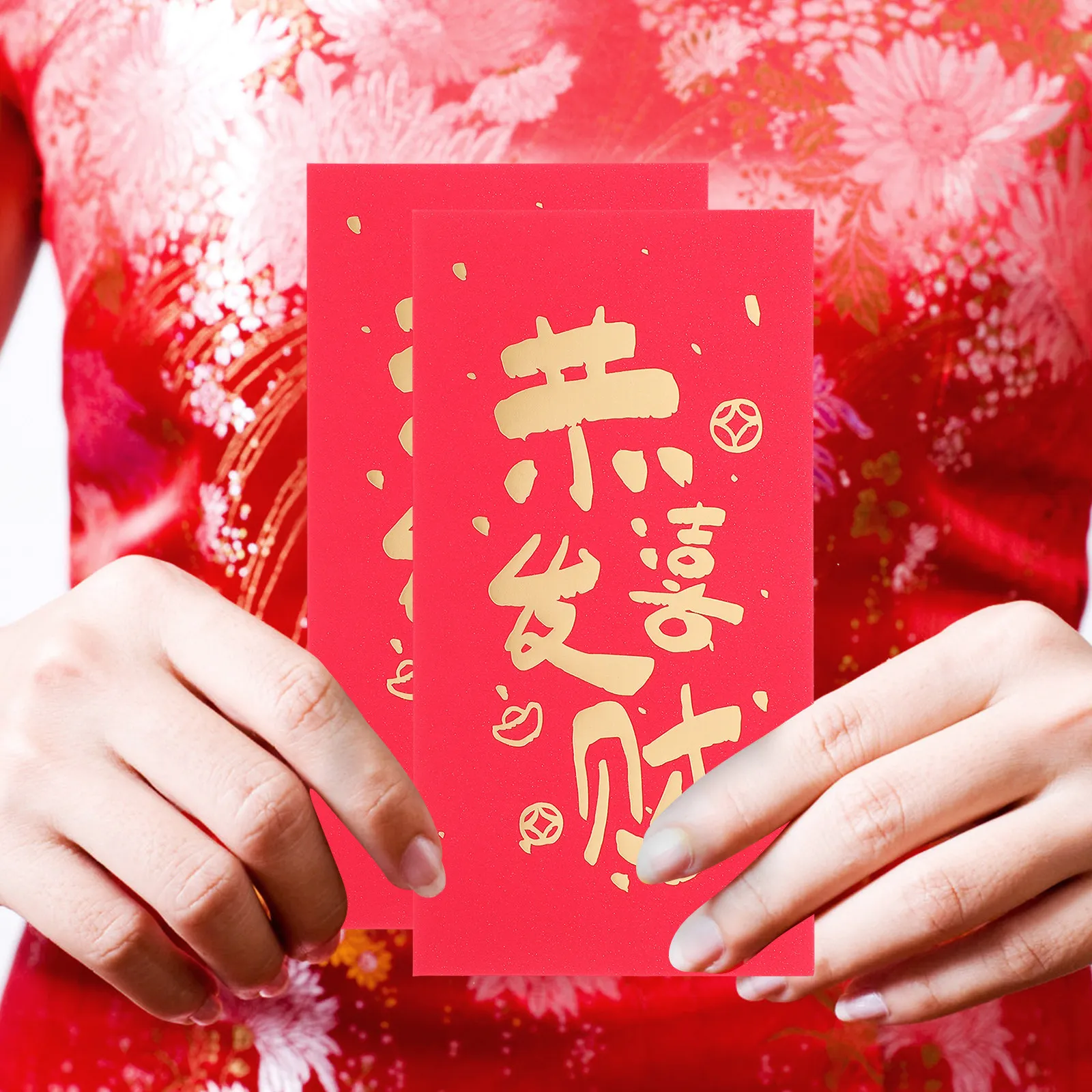 6Pcs Paper Red Envelopes Chinese Style Lunar New Year Red Money Pockets Thick Premium Design for Weddings Graduations Festivals