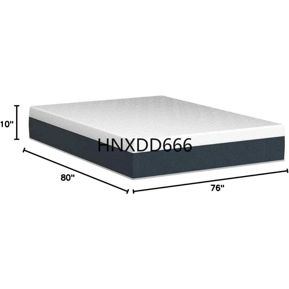 Full mattress, 10 inch green tea memory foam box mattress, medium hardness comfortable mattress