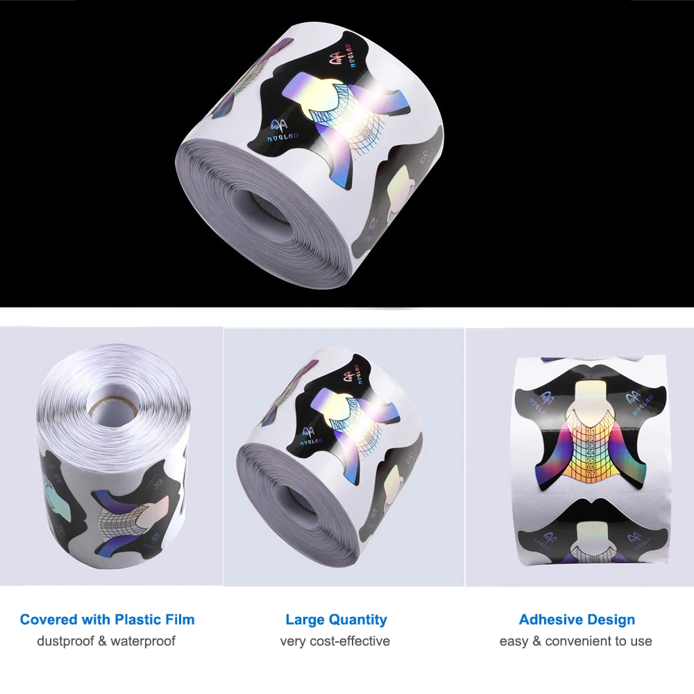 / ฟอร์มติดเล็บ สำหรับทำเล็บหนา  แผ่นสติ๊กเกอร์ติดเล็บ  ฟอร์มต่อเล็บ  อุปกรณ์ทำเล็บ  แผ่นติดเล็บสำหรับทำเล็บ