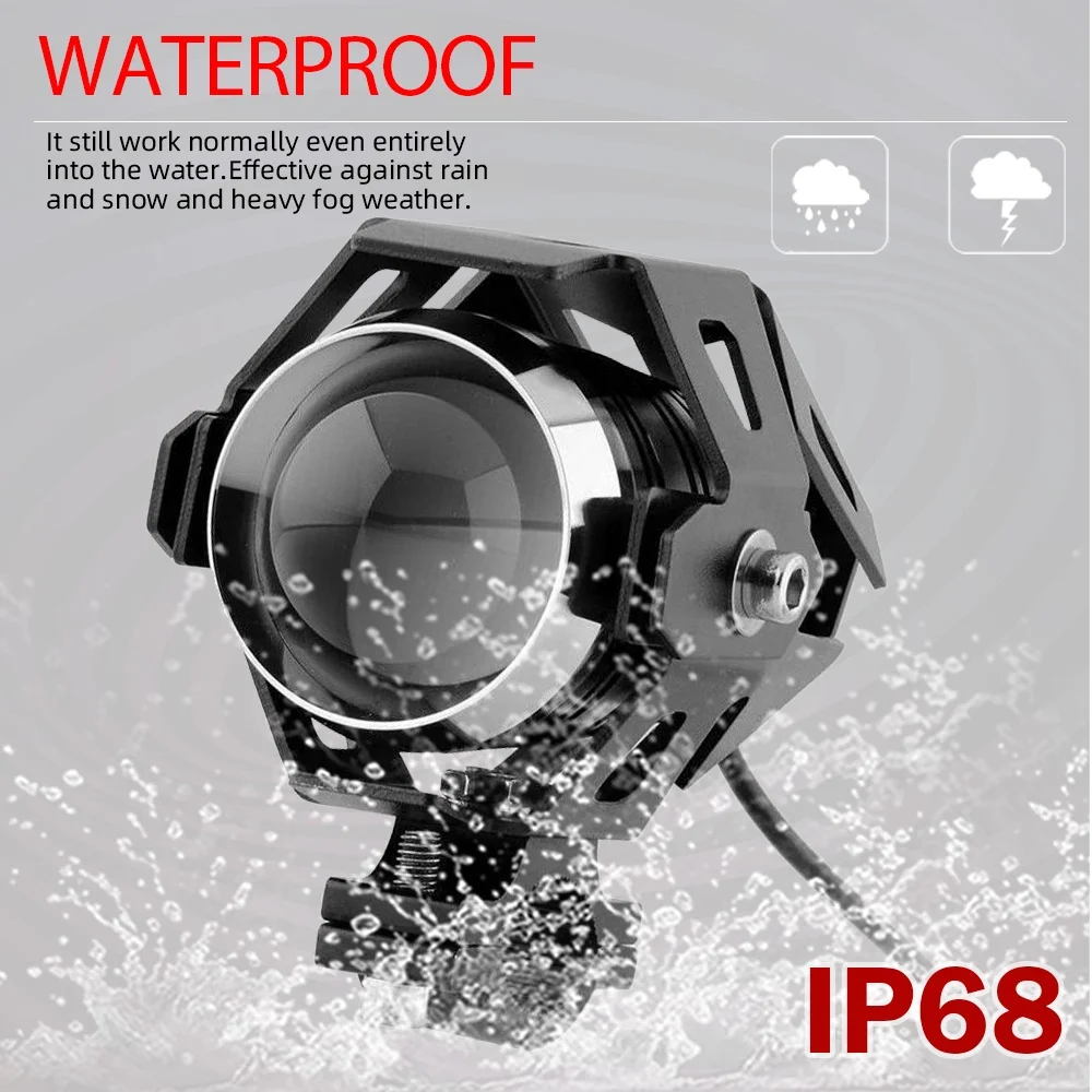 Auxiliary Spotlights Motorbike Spot High/Low 80w Bicycle Angel Eye Fog light headlight4x4 ATV Bike SUV UTV - Image 2