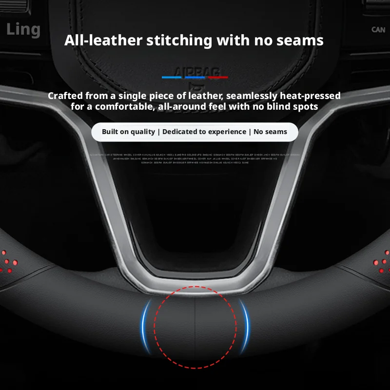 38CM Soft Microfiber 3D Steering Wheel Cover For Kia Sportage Sorento Telluride K5 K3 Picanto Optima Forte  Auto Interior Parts view 5