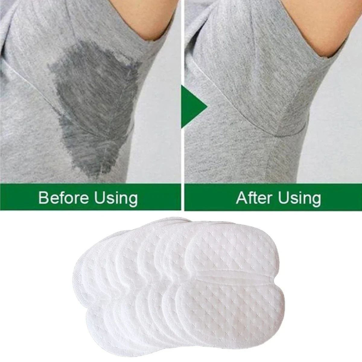 100Pcs Underarm Sweat Pads Non-woven Breathable Ultra-thin Armpit Sweat Pad Non Visible Comfortable Men Women Underarm Sweat Pad